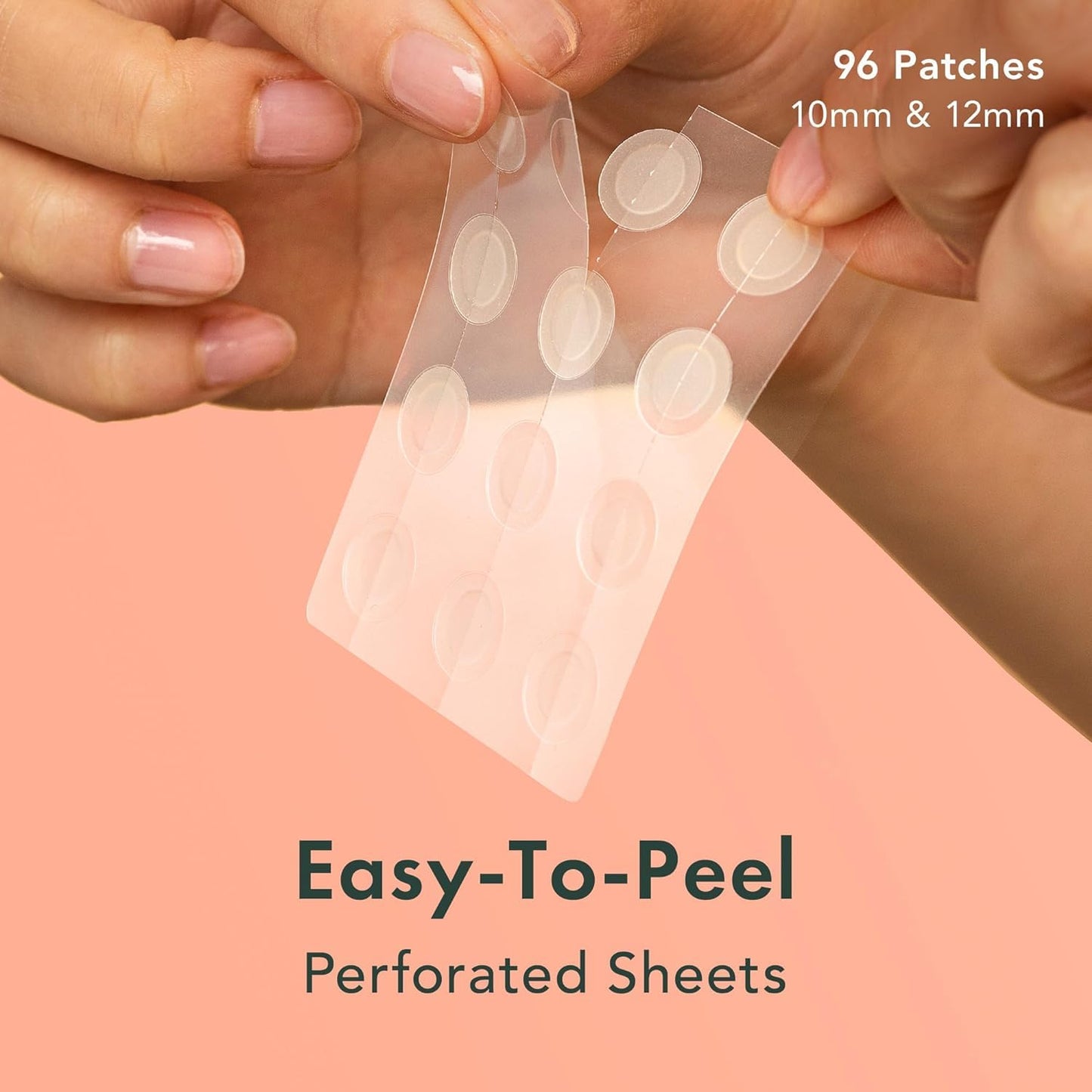 Rael Pimple Patches, Miracle Invisible Spot Cover - Hydrocolloid Acne Pimple Patches for Face, Blemishes and Zits Absorbing Patch, Breakouts Spot Treatment for Skin Care, Facial Stickers, 2 Sizes (96