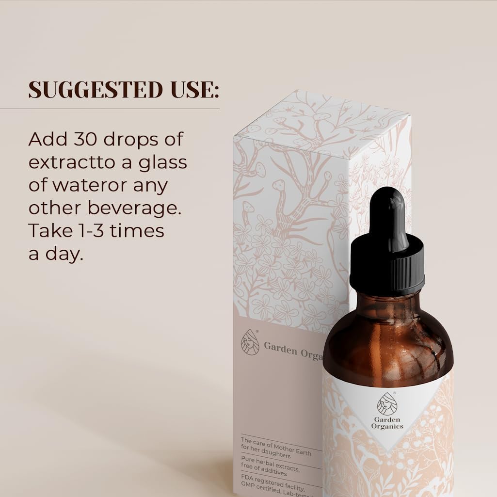Garden Organics - Astragalus Alcohol-Free Extract, Organic Astragalus (Astragalus membranaceus) Dried Root (2 Fl Oz)