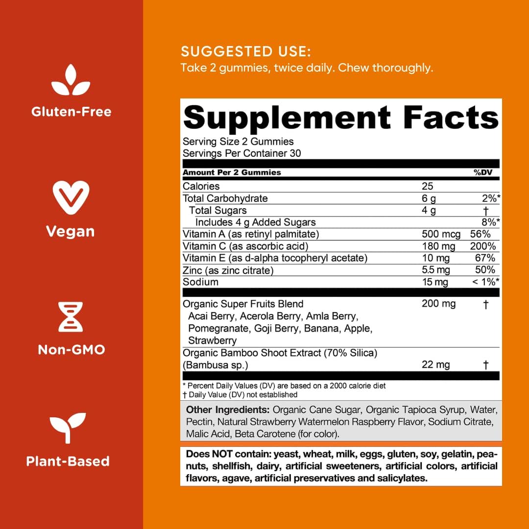 Goli SuperFruits Beauty Gummy Vitamin - 60 Count - Collagen-Promoting Ingredients. Radiate. Rejuvenate. Refresh - Mixed Fruit, Vegan, Plant-Based, Non-GMO, Gluten-Free & Gelatin Free