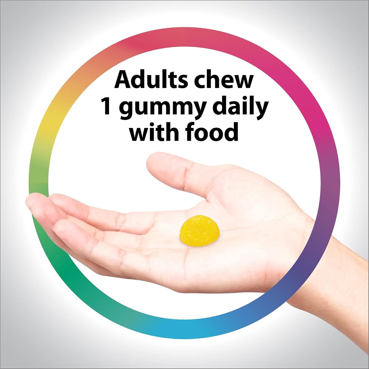 Rainbow Light D Gummies, Sunny Gummies, Vitamin D3 1,000 IU, Gluten Free, Protects Immune System Health, Lemon, 100 Gummies