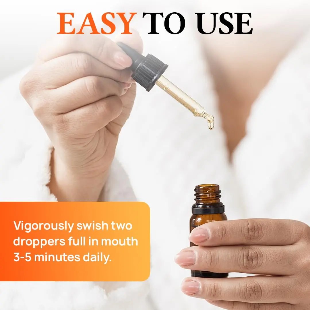 Gum Disease Treatment - 1 Fl Oz (Pack of 2) - USDA Organic Home Remedy for Oral Gum Disease - 100% Pure Neem and Clove Essential Oils for Oral Care The Goodbye Company