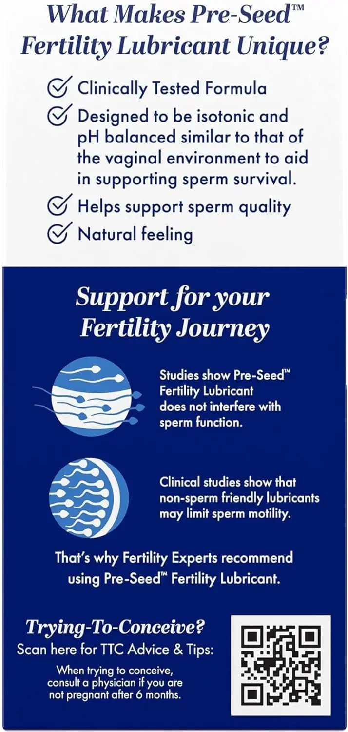 Pre-Seed Fertility Lubricant, For Use by Couples Trying to Conceive Pre-Seed