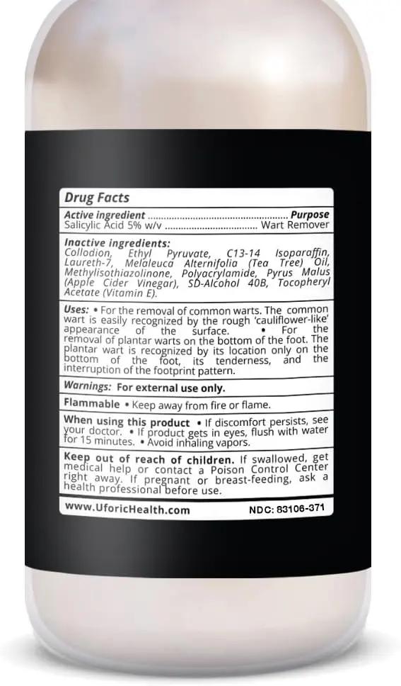 Uforic Health Wart Remover - Maximum Strength Genital Wart Treatment & Plantar Wart Removal - for Men & Women (1-Pack) Uforic