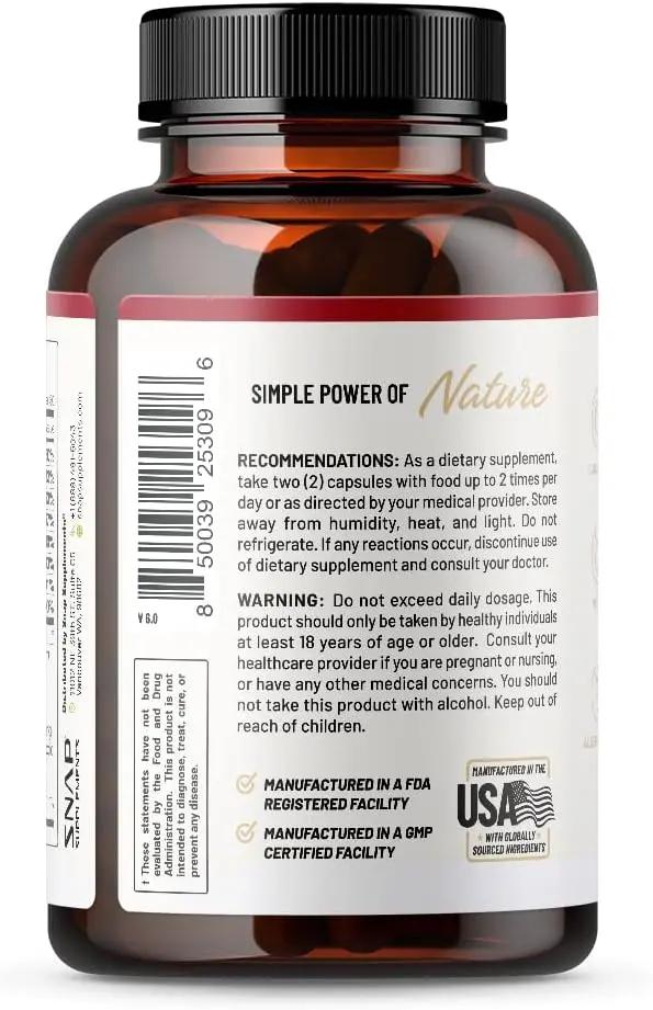 Snap Supplements Blood Sugar Blend, Berberine Supplement with Cinnamon, Organic Turmeric, Alpha Lipoic Acid, Zinc & Other Natural Herbs & Vitamins Non-GMO, 60 Capsules SNAP Supplement