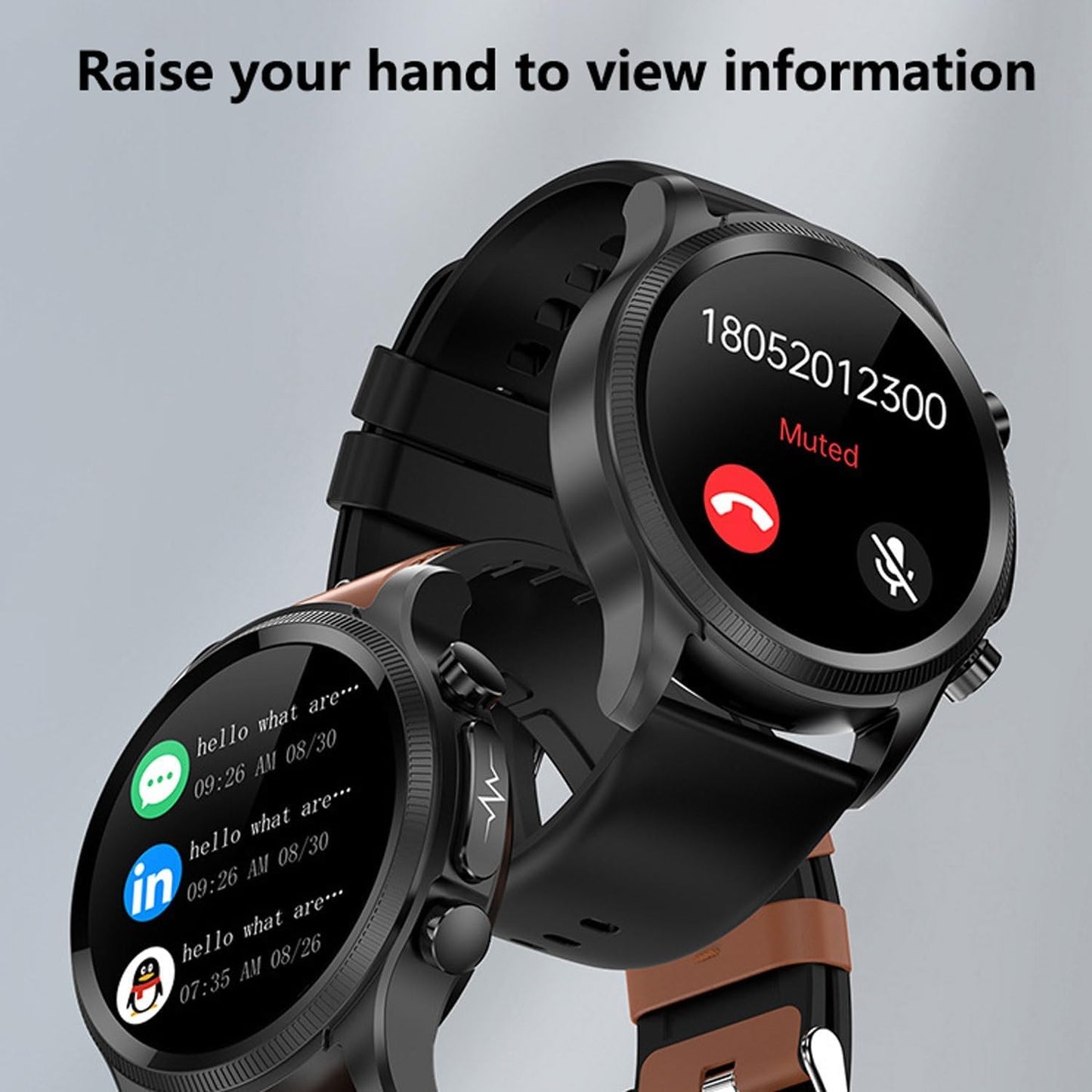 Geekran Smartwatch, Upgrade Non-invasive Blood Glucose Test Smart Watch, Blood Sugar Monitoring Smartwatch Fitness Watch with Blood Pressure Blood Oxygen Tracking Bluetooth Watch (Black - B)