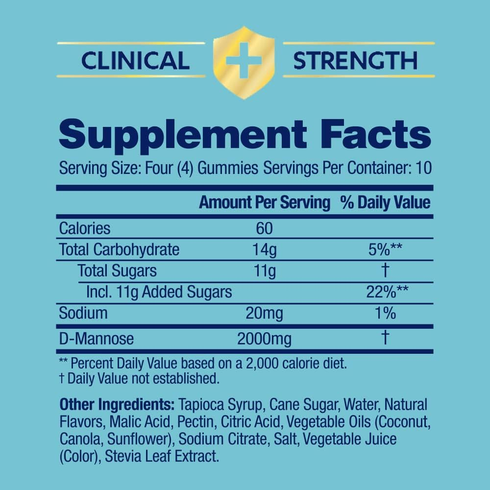 AZO D Mannose Urinary Tract Health Gummies, 40 Count AZO