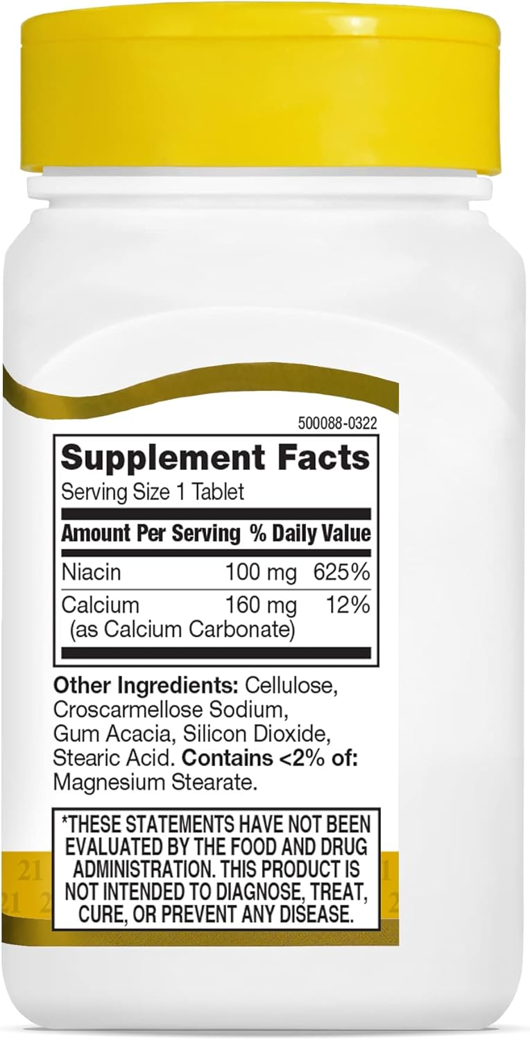 21st Century Niacin Tablets, 100 mg, 110 Count 21st Century