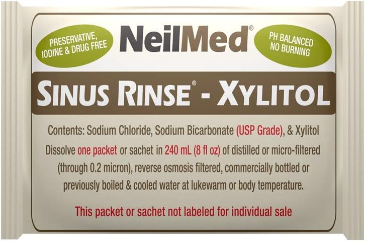 NeilMed Sinus Rinse Kit with Xylitol, 50 Count Neilmed
