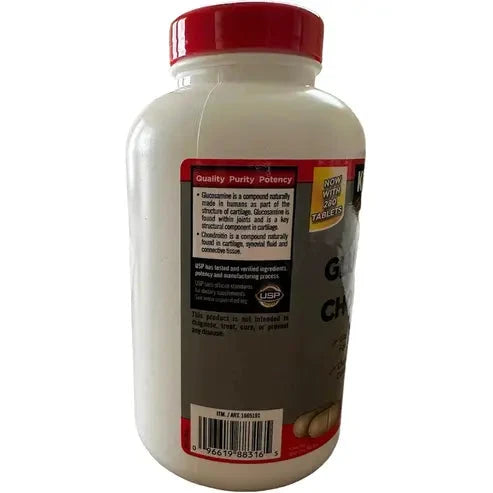 KIRKLAND Glucosamine HCI 1500mg Chondroitin Sulfate 1200mg 220 Tablets Kirkland Signature