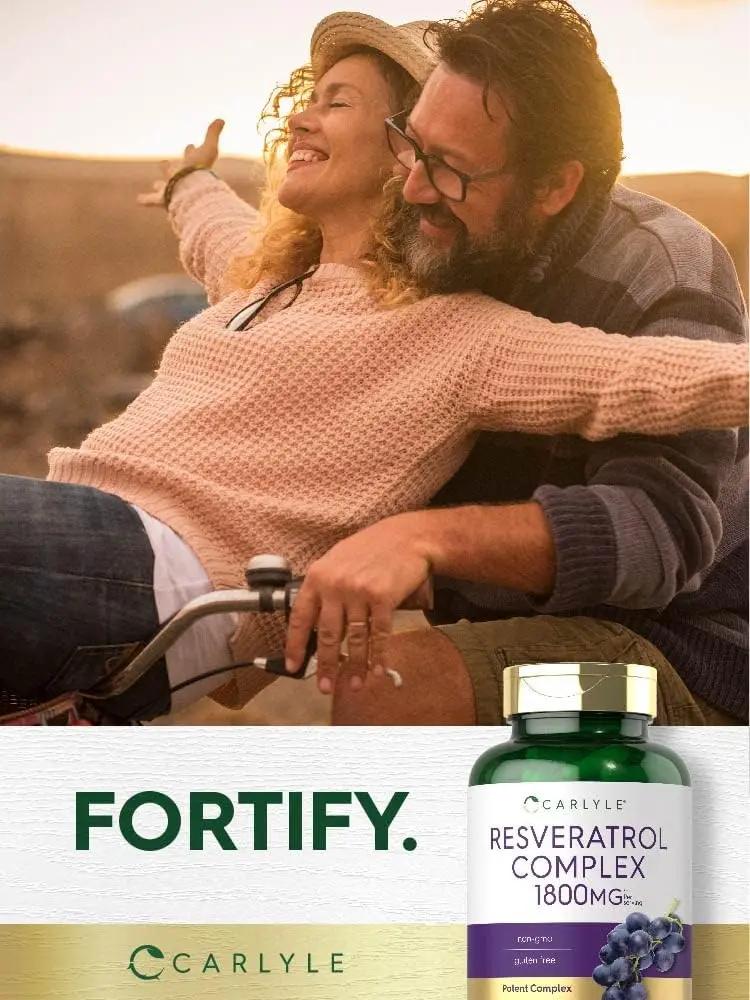 Carlyle Resveratrol Supplement 1800mg | 180 Capsules | Non-GMO & Gluten Free | Potent Complex Carlyle