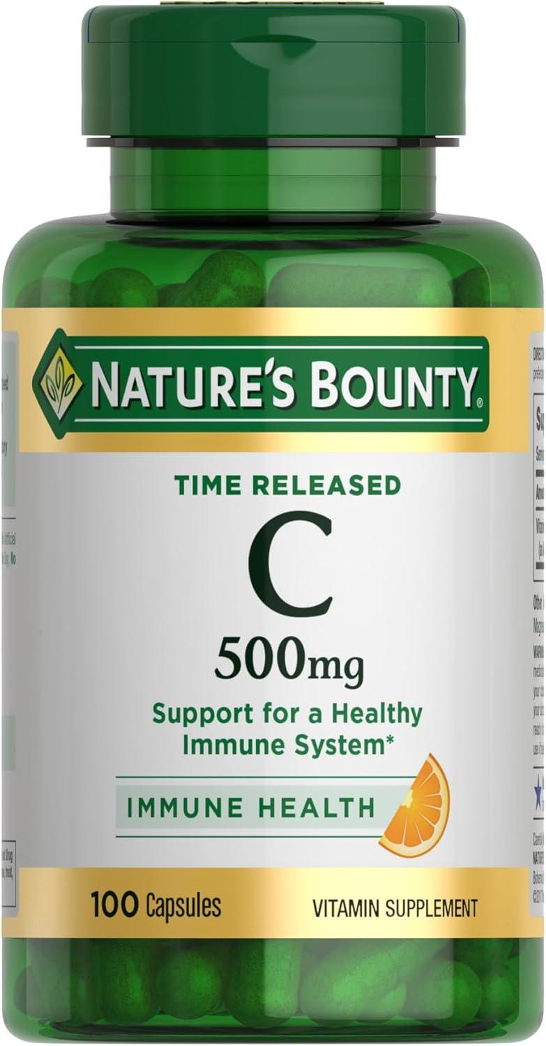 Nature's Bounty Time Released Vitamin C, 500mg, 100 Capsules