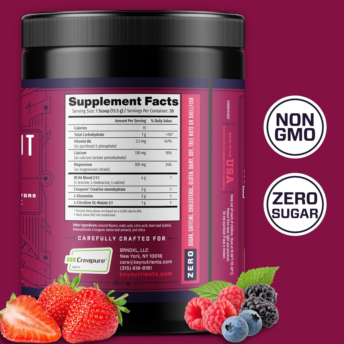 KEY NUTRIENTS Post Workout Electrolytes BCAA Powder - Post Workout Recovery Drink + Electrolytes Powder - Muscle Recovery & Muscle Builder for Men