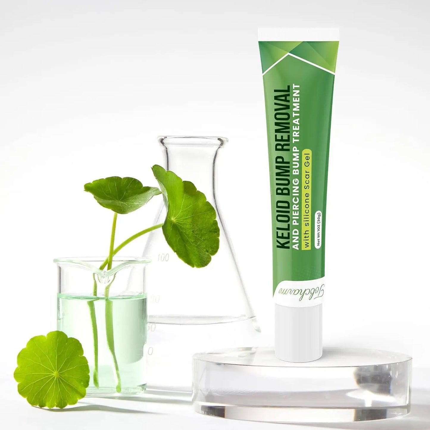 Tobcharm Keloid Scar Removal, Keloid Bump Removal for Piercings like Nose, Ear Piercings Keloid, also works for Stretch Marks, Surgical Scars, Great Piercing Bump Treatment with 30g Silicone Gel Vitamins Depots