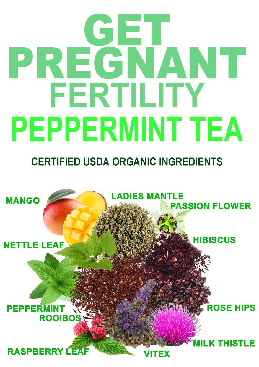 Fertility Tea with Organic Chasteberry And Red Raspberry Leaf to Help With ConcepFertility Tea with Organic Chasteberry And Red Raspberry Leaf to Help With Conception, Ovulation and Regular Menstrual Cycles, 40 Cups