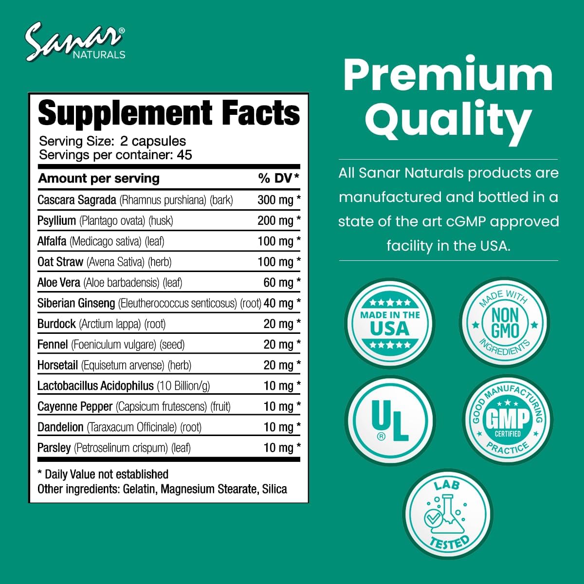 Sanar Naturals Colon Cleanser - 90 Capsules