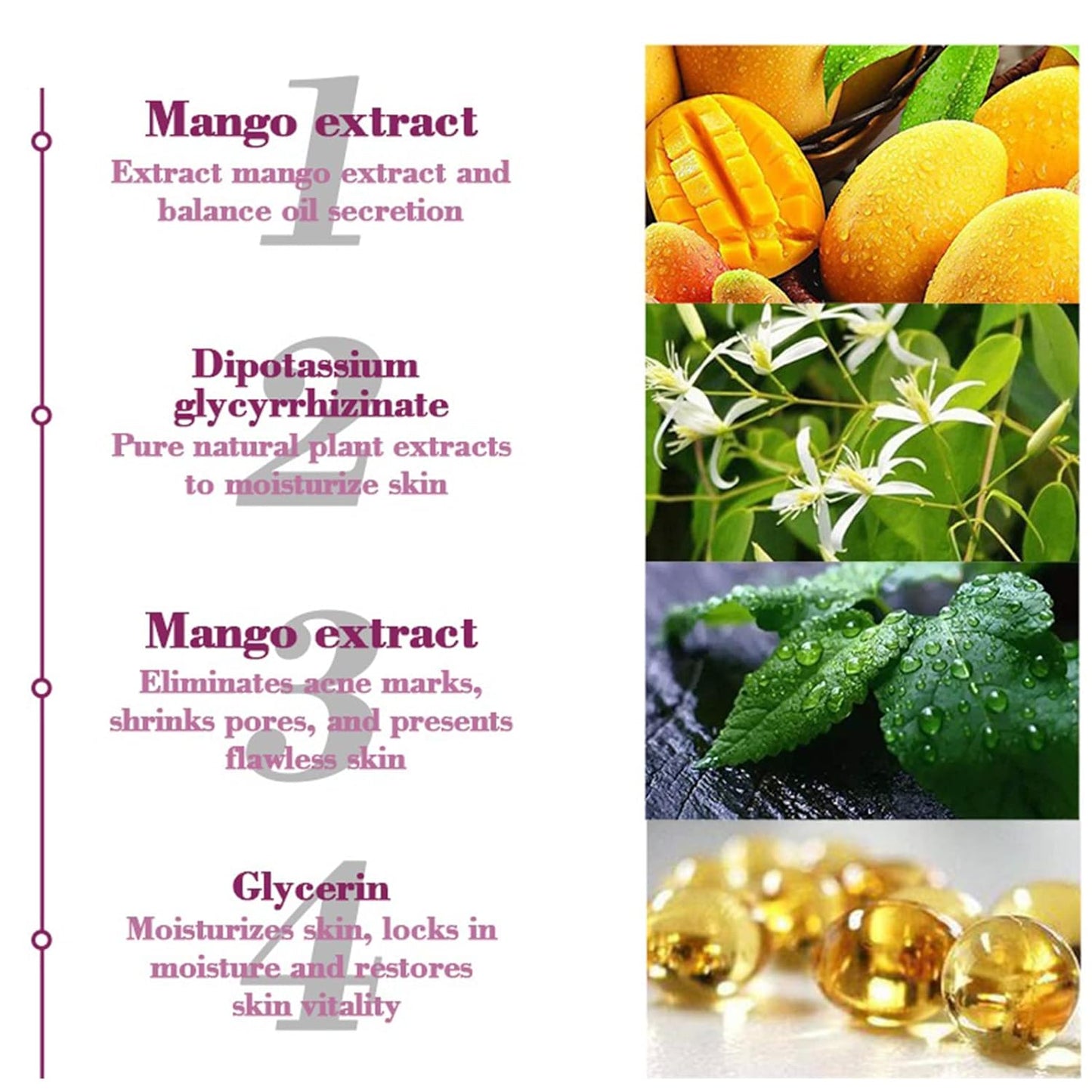 Easilydays Mango Repair Acne Cream, Face Pimple Removal Cream Acne Scar Treatment, Moisturize Skin, Fade Pockmarks Gently and Shrink Pores, for Acne Scar Removal, Spots, Balanced Water and Oil
