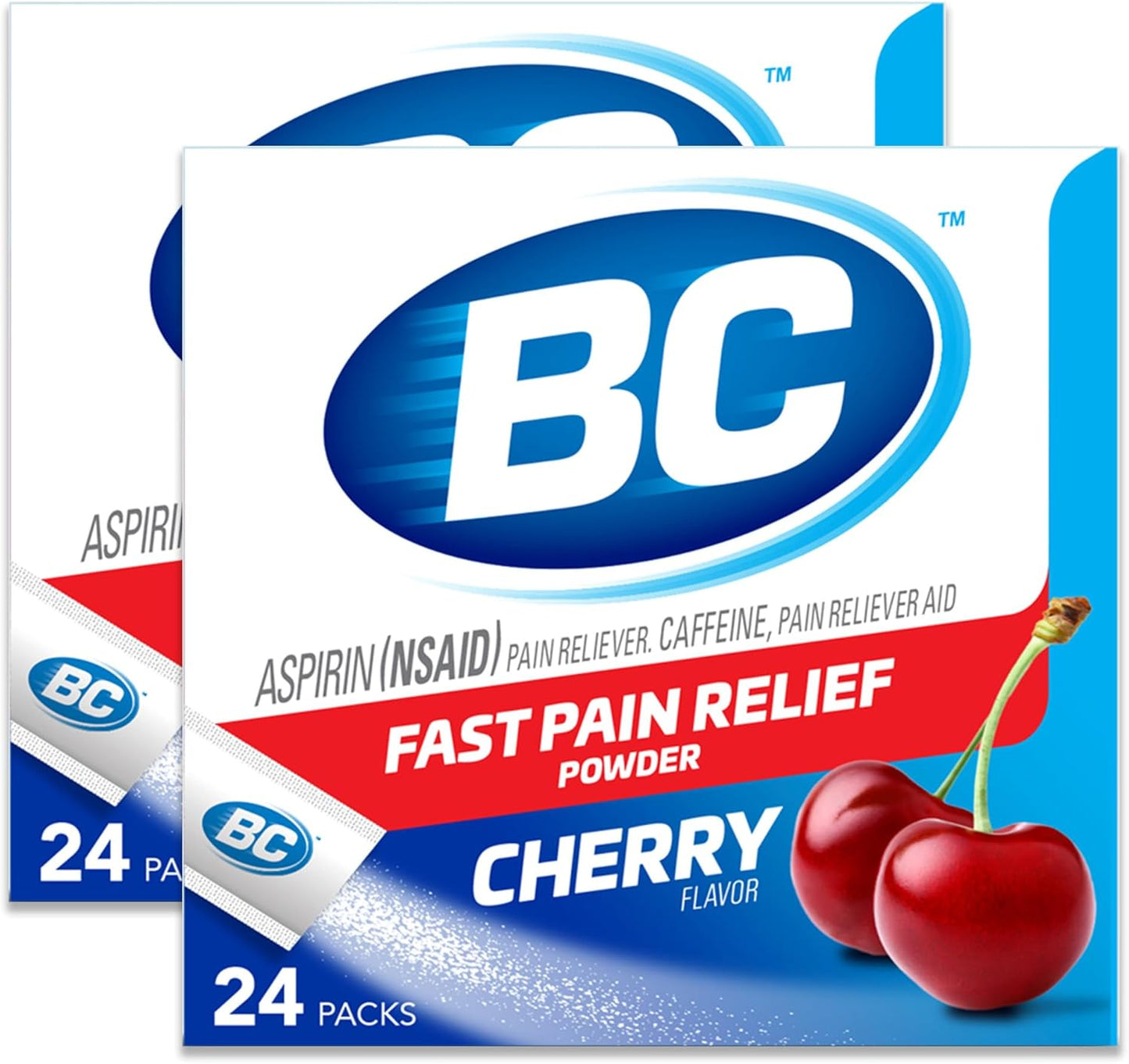BC Powder Pain Reliever, Cherry Flavor, 24 Count