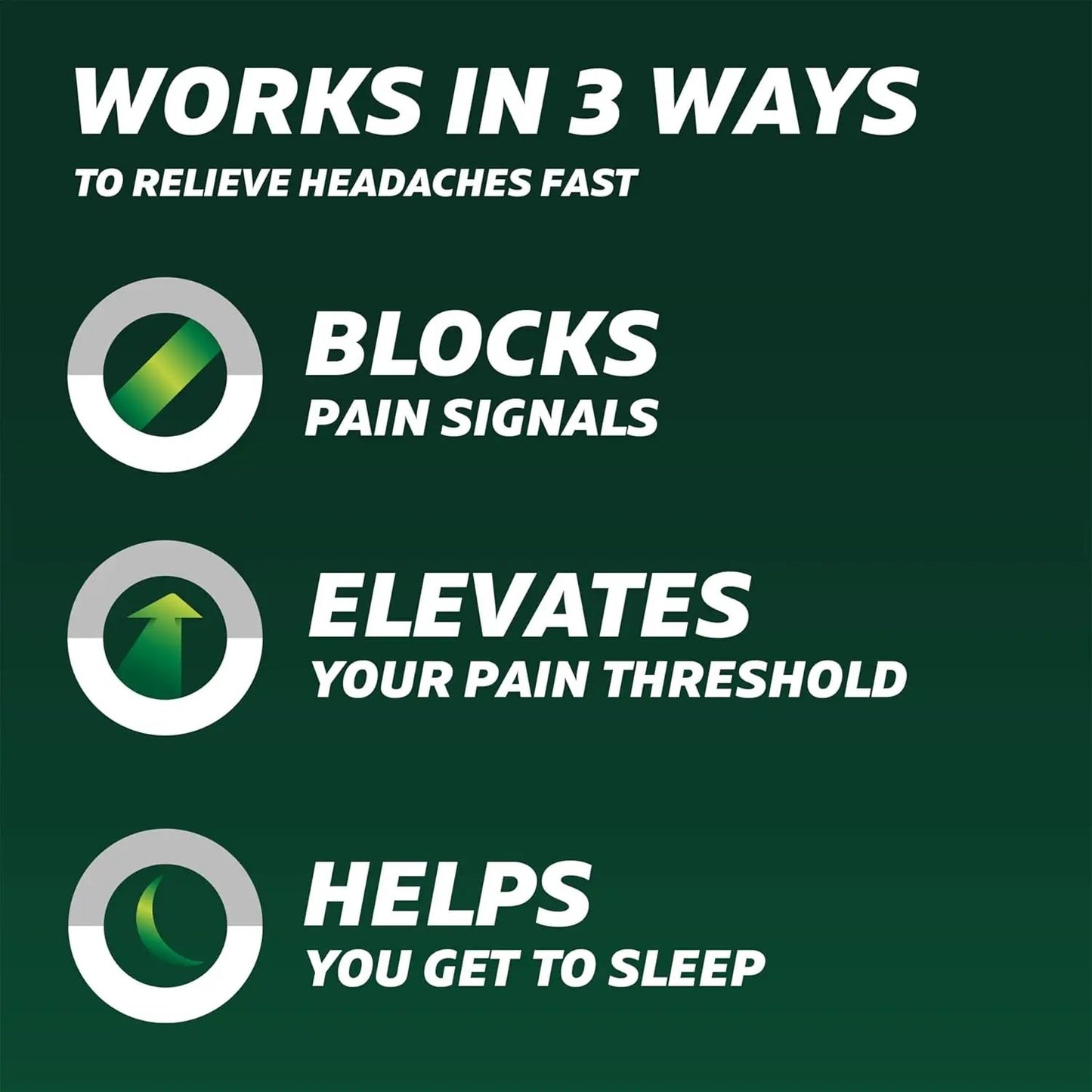 Excedrin PM Sleep Aid with Headache Relief Caplets for Nighttime Headaches and Sleeplessness - 100 Count Excedrin