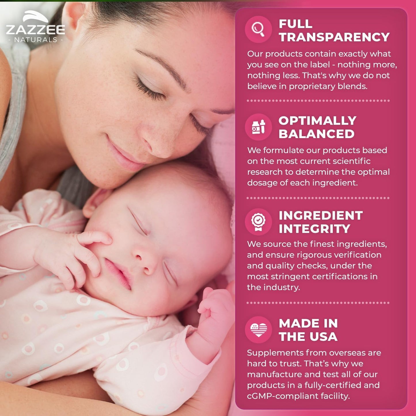 Zazzee Naturals Myo-Inositol + D-Chiro, with Folate (5-MTHF) + D3, 120 Vegan Capsules Zazzee