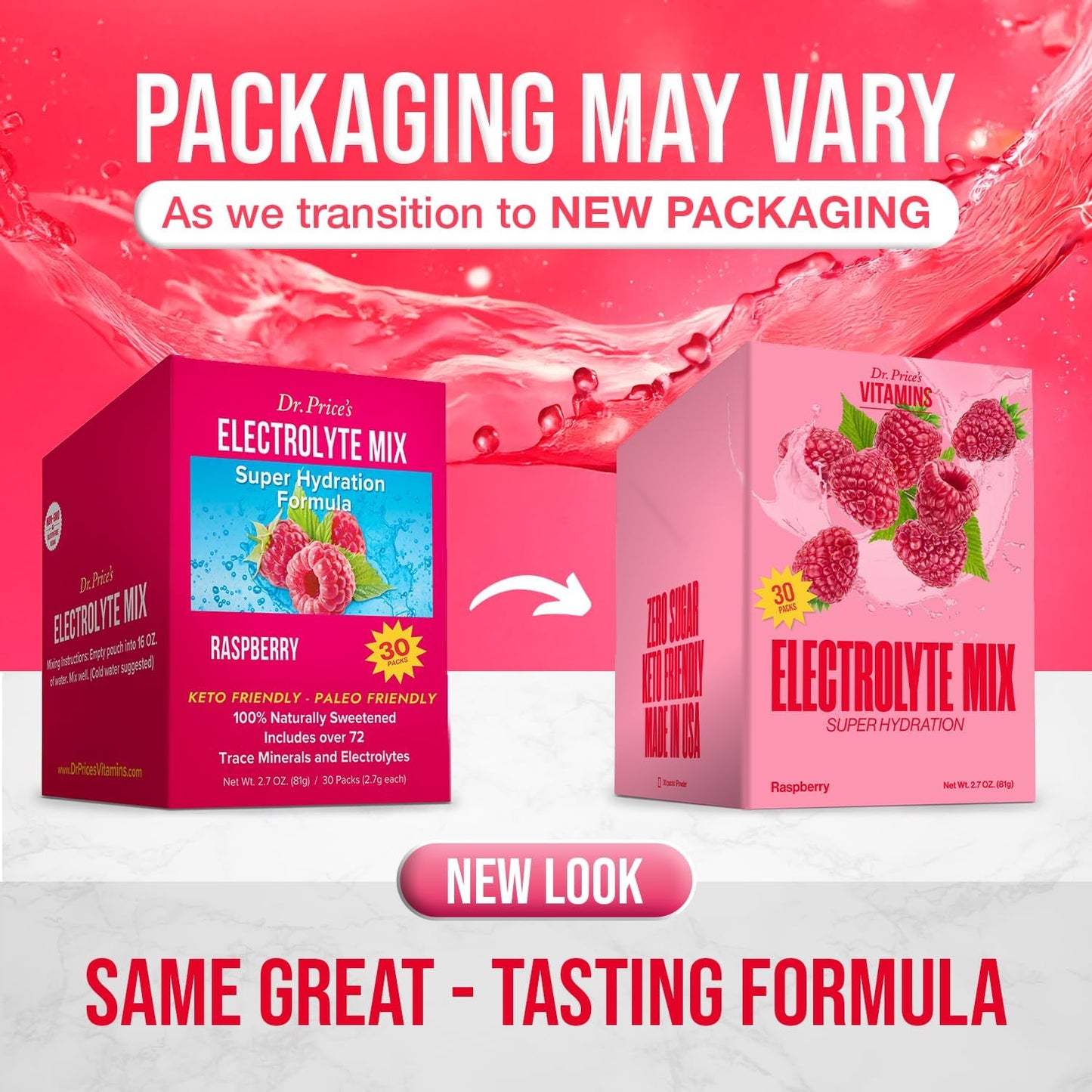 Electrolytes Powder Packets - Electrolytes No Sugar - Hydration Packets - Electrolyte Mix - Keto Electrolytes - Fasting Electrolytes - Water Enhancer, No Tablets, Non-GMO, Gluten Free, Sports Drink -