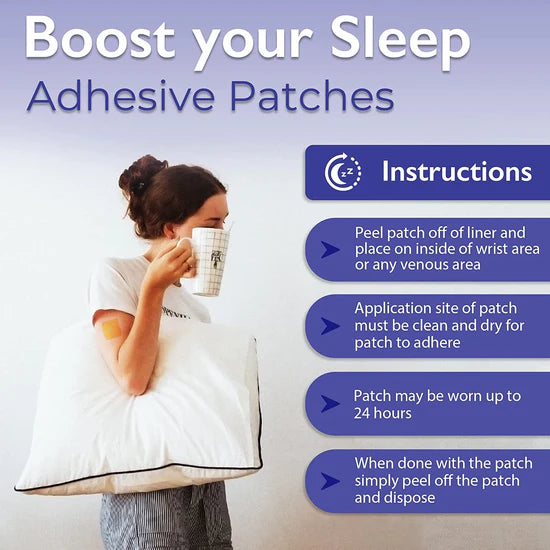 BOOST Sleep Patches (4-Pack) Plant-based Control Release Patch for Sleep, Health, & Wellness | Skin Friendly, Non-Toxic, Latex-Free Adhesive | Made in the USA