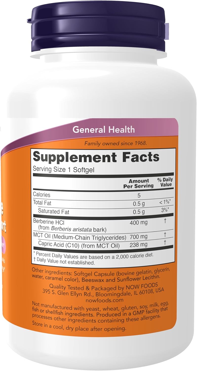 NOW Supplements, Berberine Glucose Support, 90 Softgels