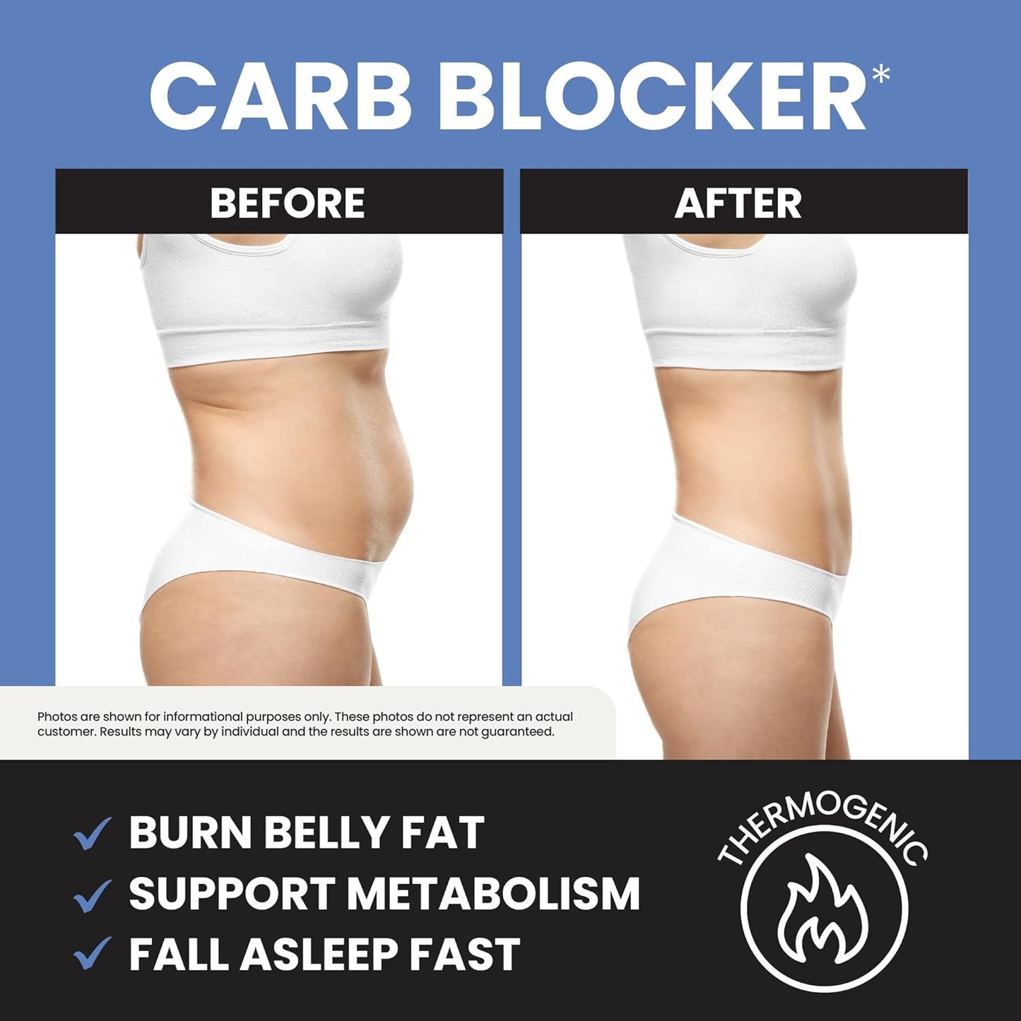 Night Time Fat Burner | Shred Fat While You Sleep | Hunger Suppressant, Carb Blocker & Weight Loss Support Supplements | Burn Belly Fat, Support Metabolism & Fall Asleep Fast | 60 Nighttime Pills