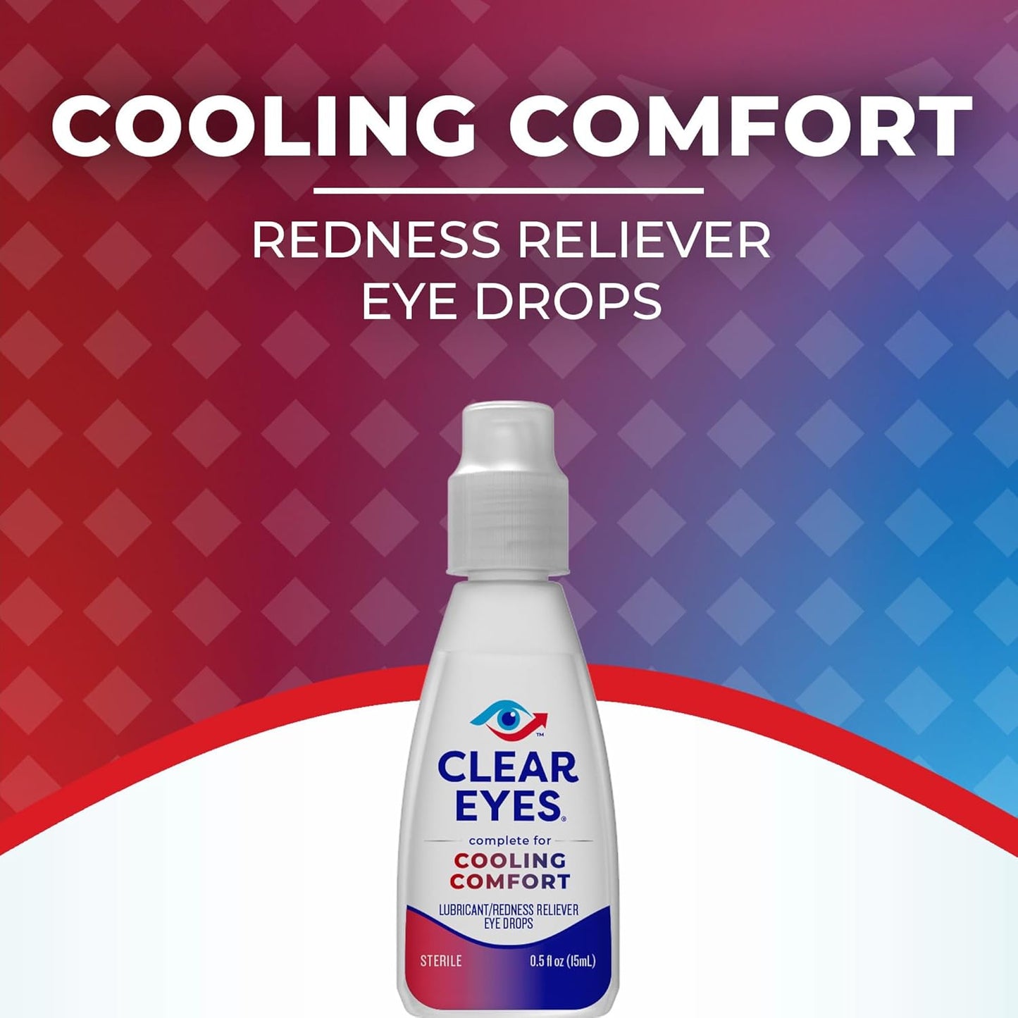 Clear Eyes Cooling Comfort Redness Relief Eye Drops, Soothes Red Eyes, 0.5 fl oz