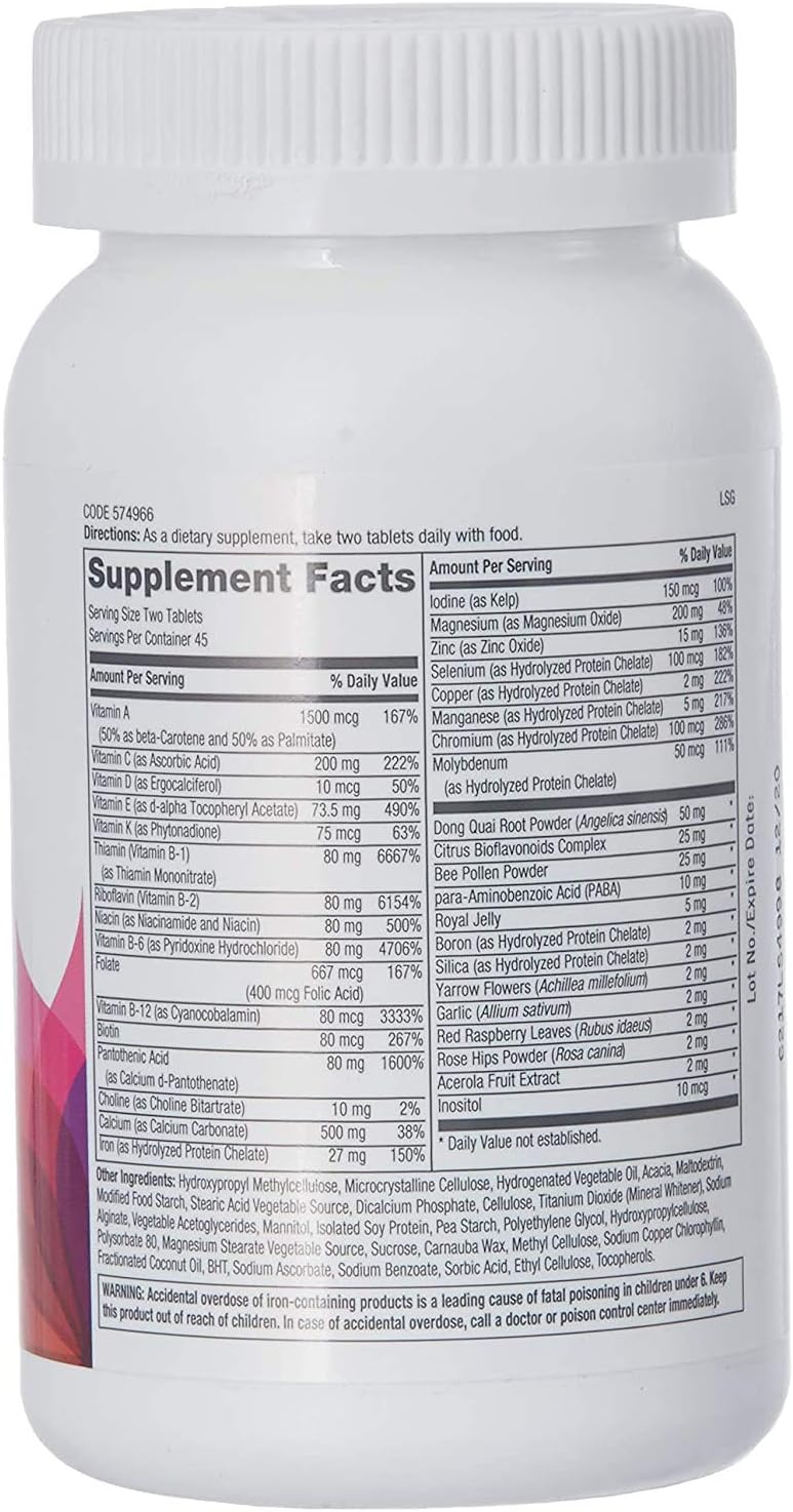 GNC Women's Active Multivitamin | Supports an Active Lifestyle | 30+ Nutrient Formula | Promotes Bone & Joint Health, Helps Energy Production |.