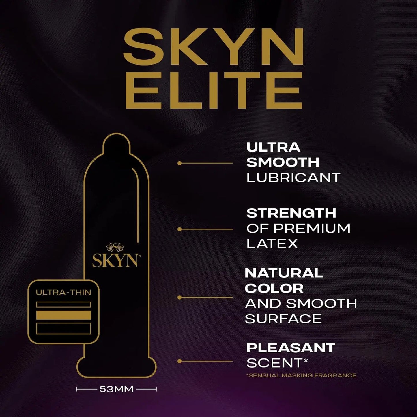 SKYN Elite, 10 Count, Ultra-Thin, Lubricated Latex-Free Condoms SKYN