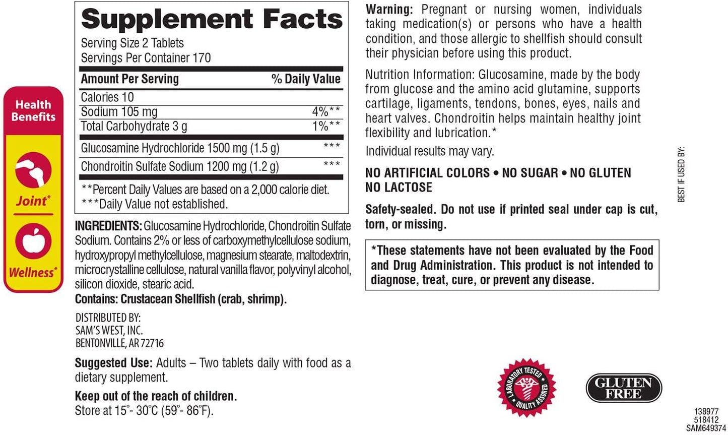 Member's Mark Triple Strength Glucosamine Chondroitin (340 ct.)