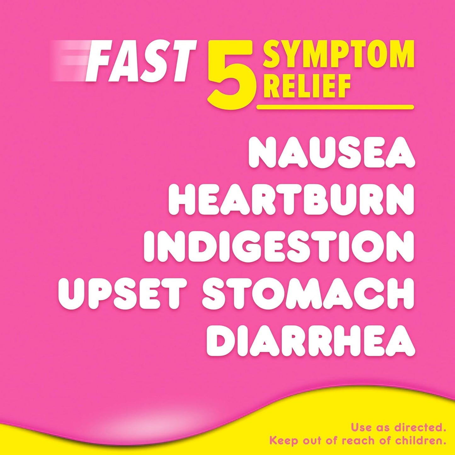 Pepto Bismol Chewable Tablets for Nausea, Heartburn, Indigestion, Upset Stomach, and Diarrhea - 5 Symptom Fast Relief, Original Flavor 12 ct