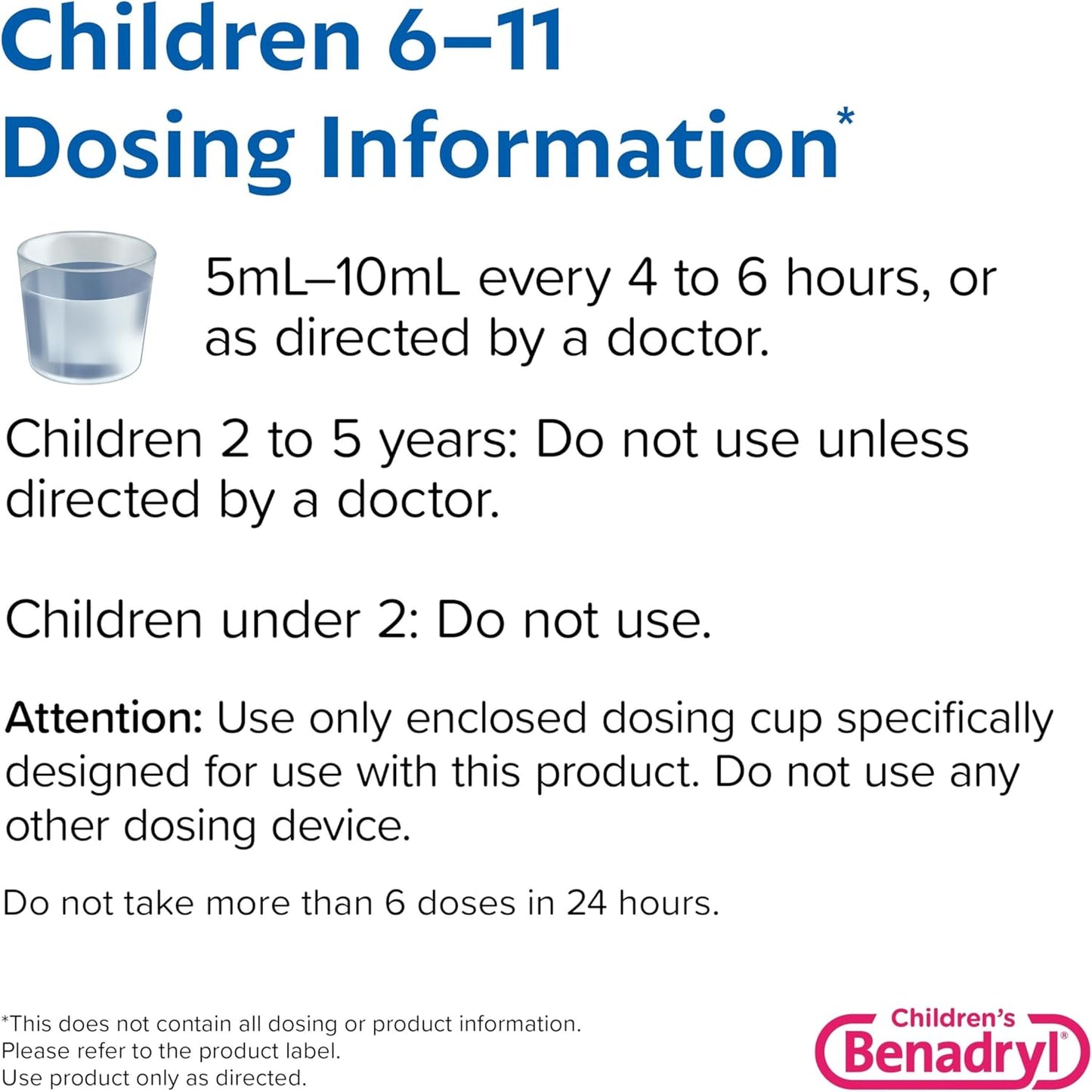 Children's Benadryl Dye-Free Allergy Liquid, Bubble Gum Flavor, 4 fl oz