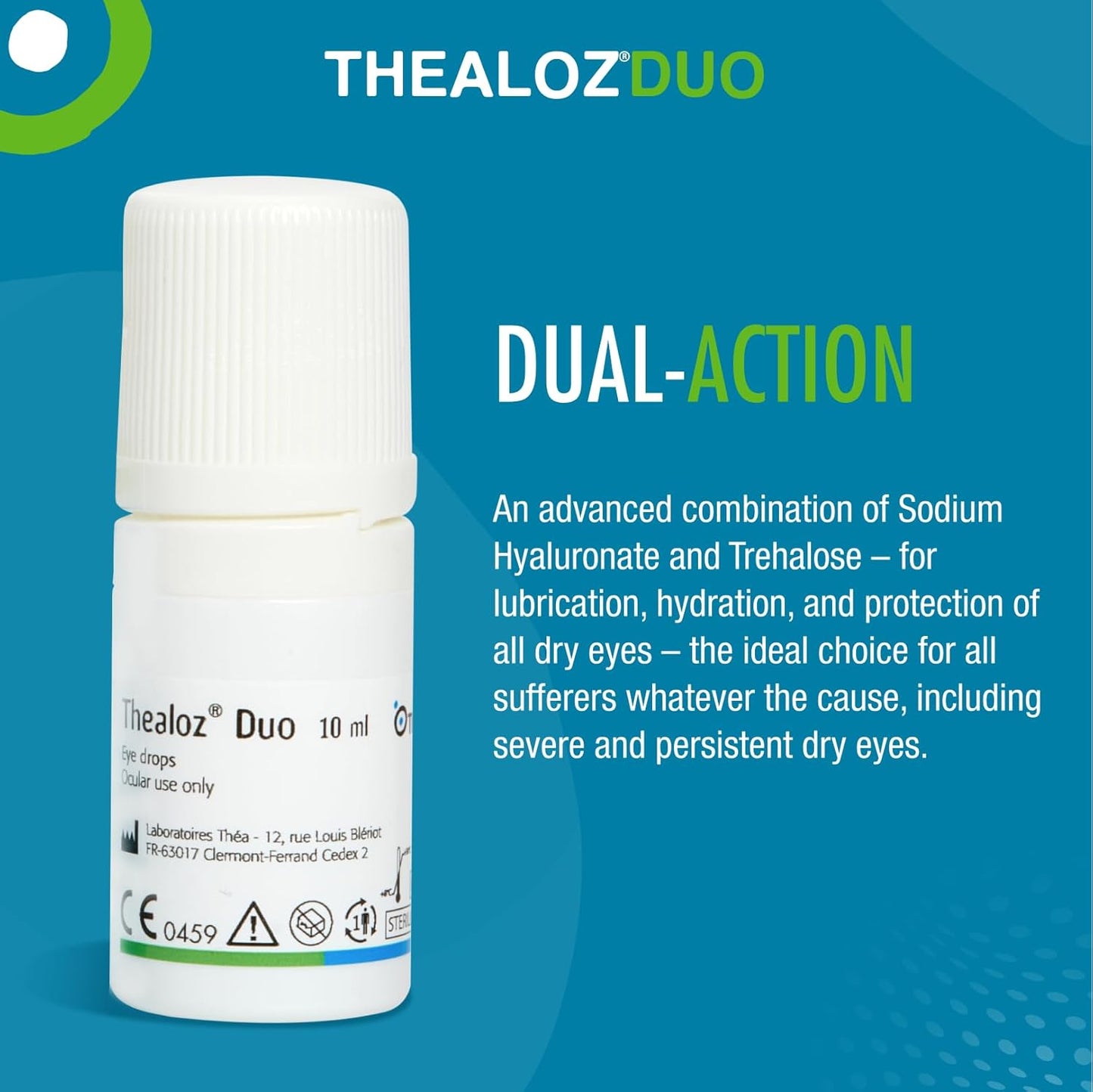 3 Pack Thealoz Duo 10 x 3 (30ml) - Dry Eye Drops - Eye Artificial Tears - Treatment for Dry Eyes