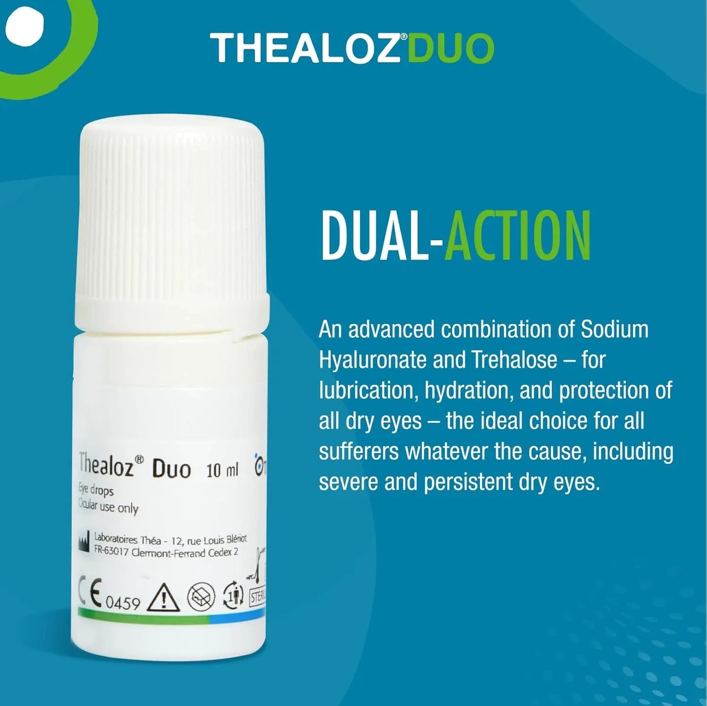 3 Pack Thealoz Duo 10 x 3 (30ml) - Dry Eye Drops - Eye Artificial Tears - Treatment for Dry Eyes Thealoz