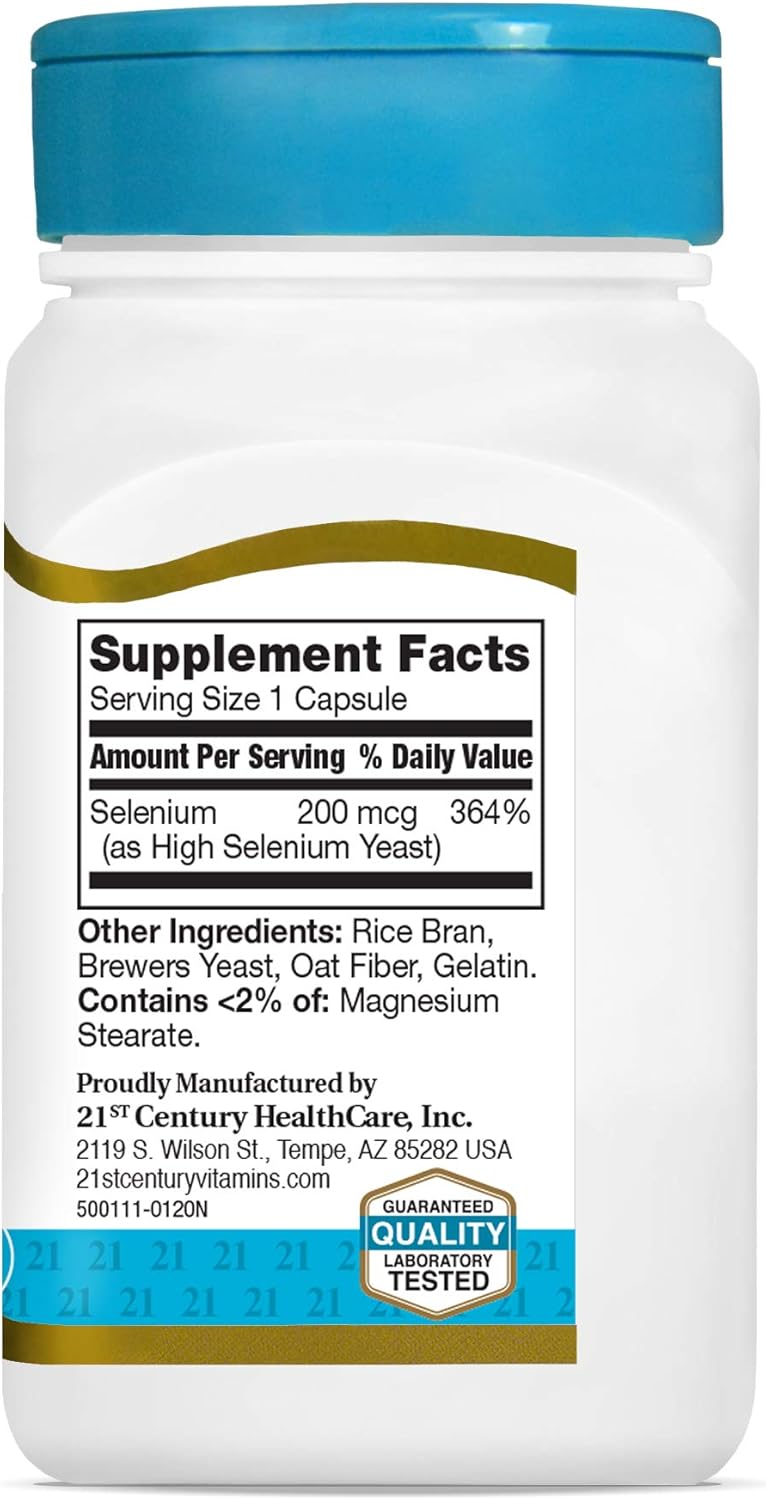 21st Century Selenium 200 mcg Capsules, 60 Count 21st Century