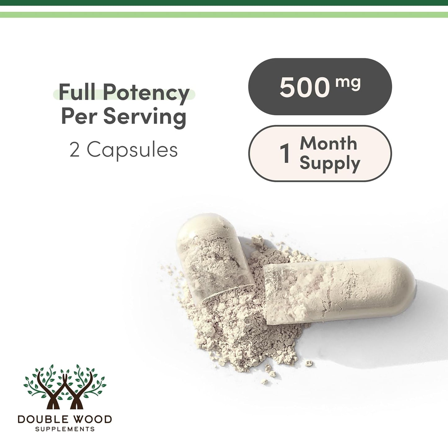 Double Wood NAD+ 500mg, 60 Capsules
