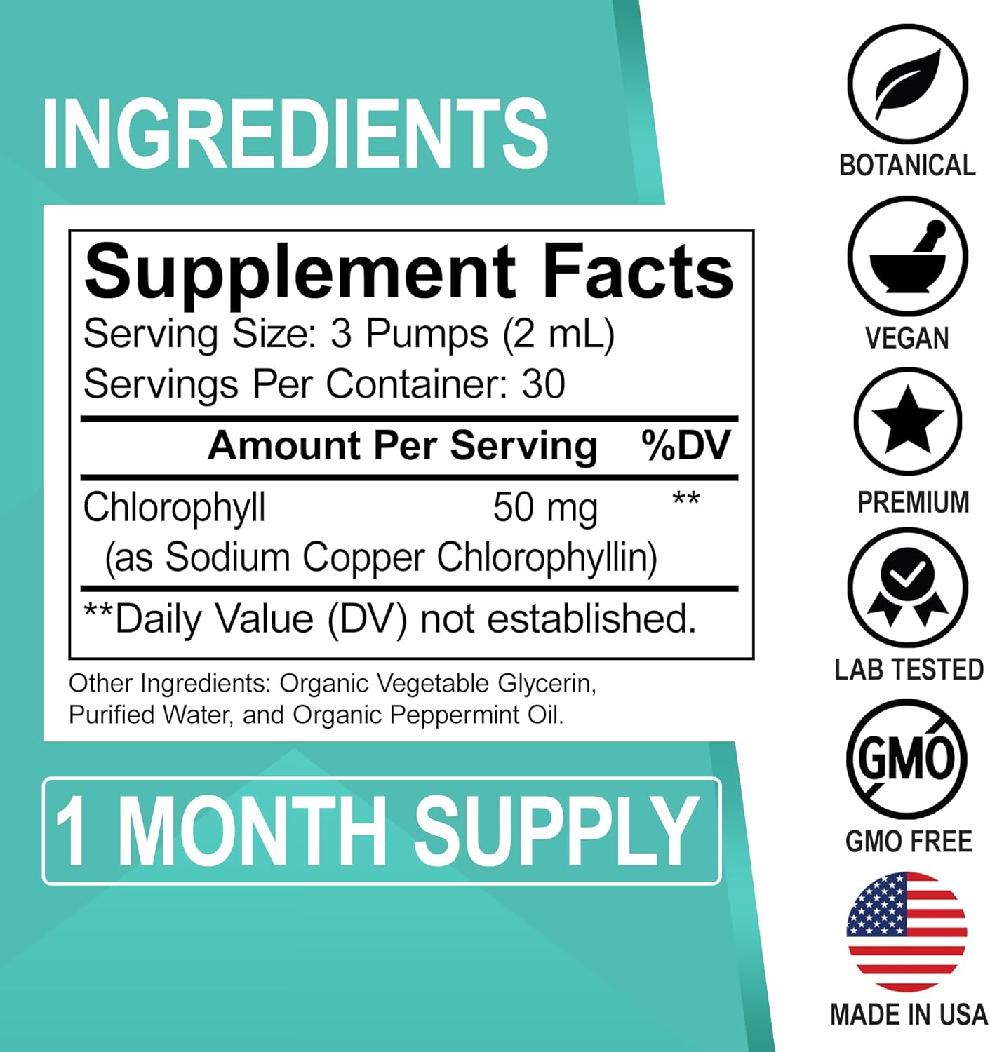 Dr. Bo Chlorophyll Liquid Drops Body Detox - Vegan Liquid Natural Chlorophyll Water 2 oz