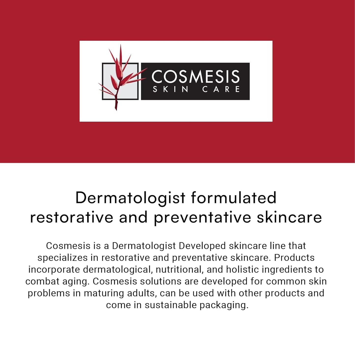 Cosmesis Resveratrol Anti-Oxidant Serum - Combat Aging with Antioxidants from Tea Polyphenols & Resveratrol - 1 Fl oz