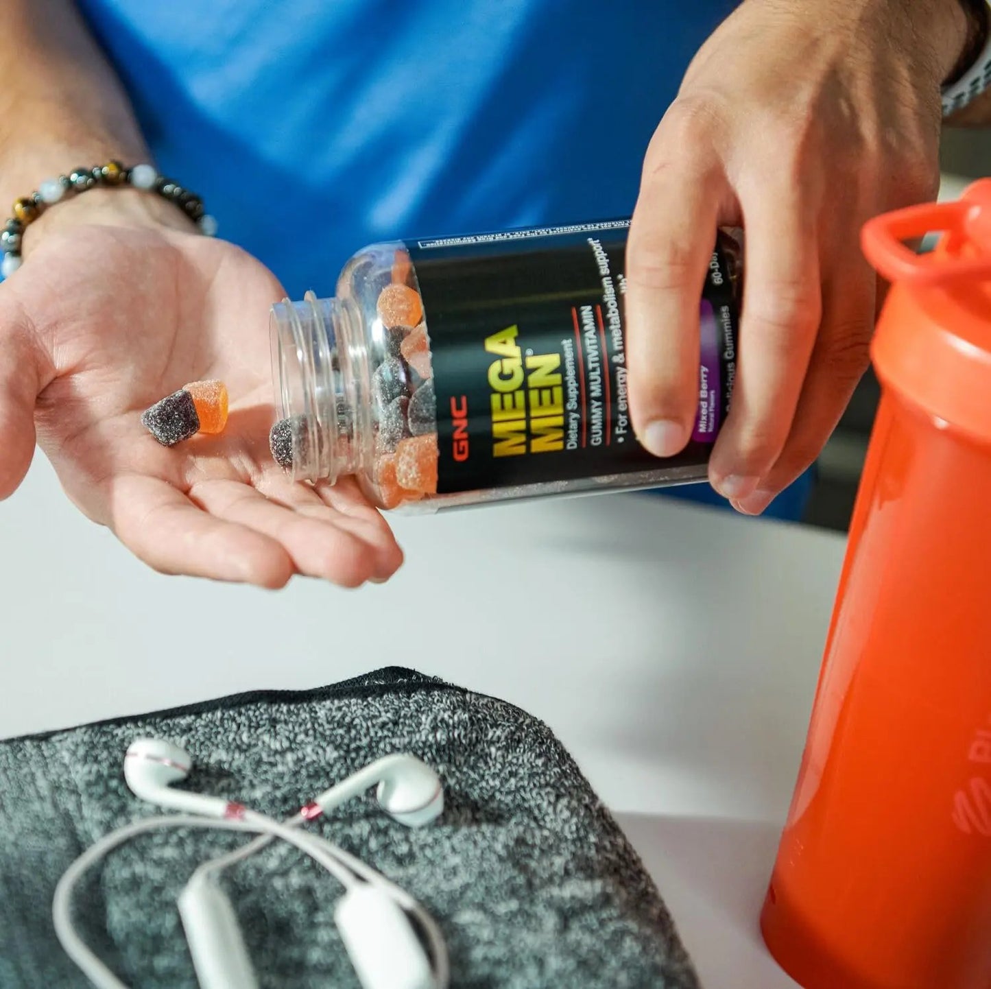 GNC Mega Men Gummy Multivitamin | Supports Energy, Metabolism, and Immune System, Gluten Free | Mixed Berry | 120 Gummies GNC