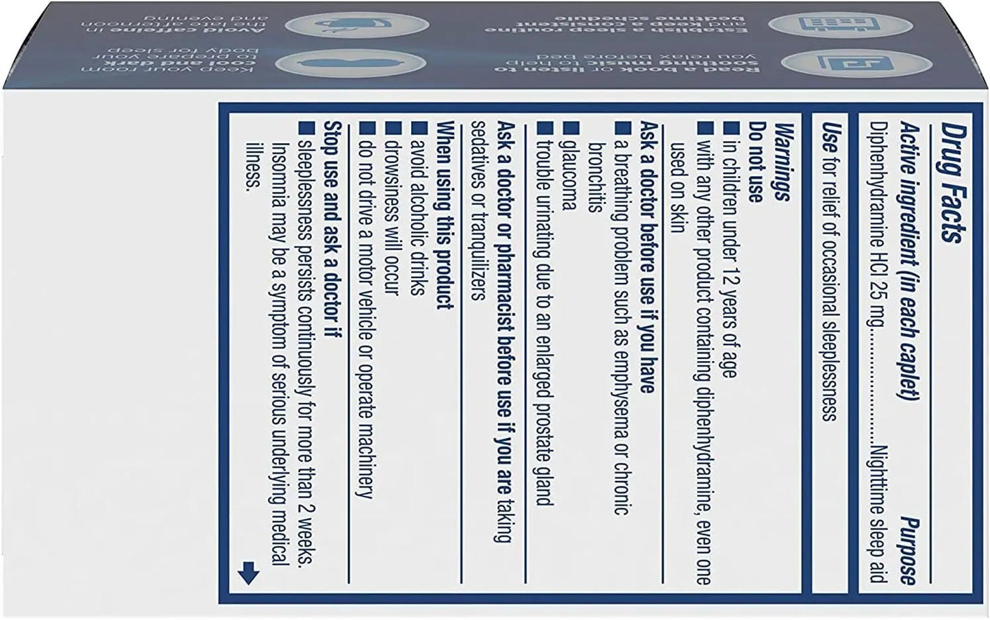 Tylenol Simply Sleep Nighttime Sleep Aid Caplets with 25 mg Diphenhydramine HCl, Non-Habit Forming, 100 ct Tylenol