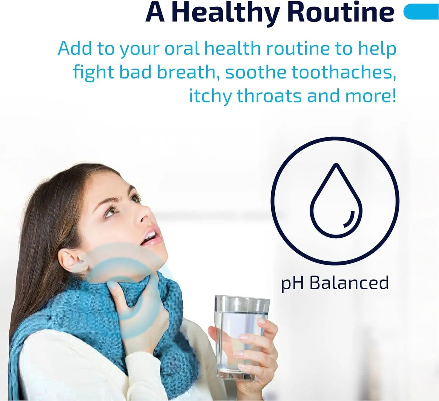 Gargle Water Salt Rinse Mouthwash, 12 fl Oz. Pedia Gargle