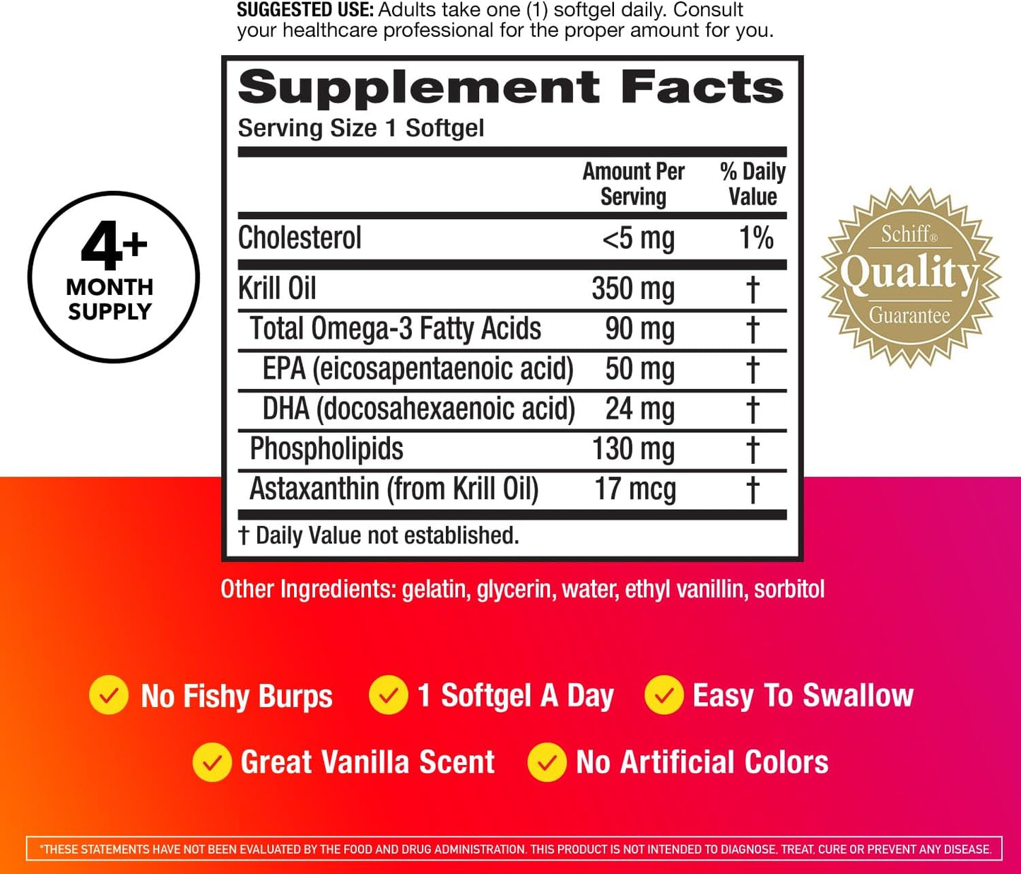 MegaRed 350mg Omega-3 Krill Oil Dietary Supplement (130 ct.)