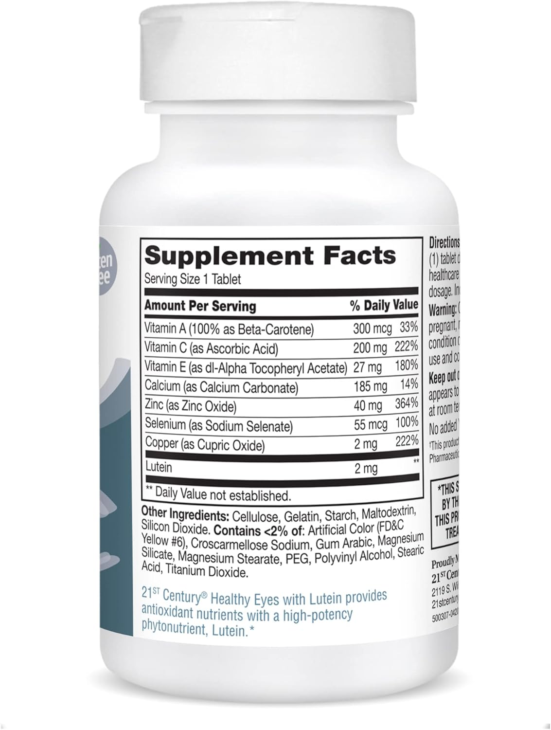 21st Century Healthy Eyes with Lutein Tablets, 60 Count