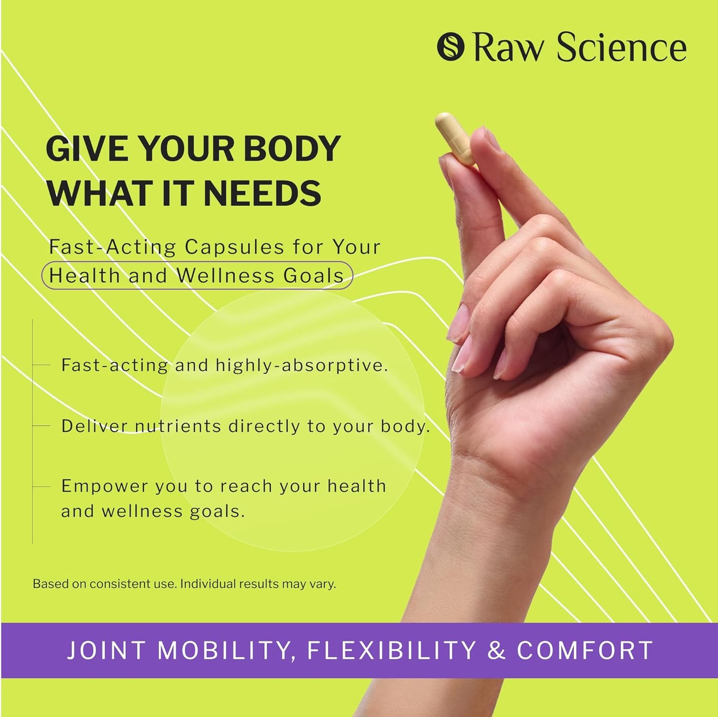 S-RAW SCIENCE Glucosamine Chondroitin MSM Supplement Capsules, Joint Health Supplement for Women & Men, Glucosamine Chondroitin Triple Strength, Reduces Discomfort for Joints, 120 Tablets