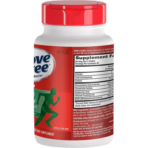 SCHIFF Advanced Glucosamine Chondroitin MSM Joint Support Supplement, Supports Mobility Comfort Strength Flexibility & Bone - 120 Tablets (40 servings)*