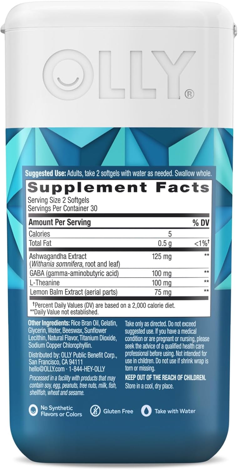 OLLY Ultra Goodbye Stress Softgels, 60ct