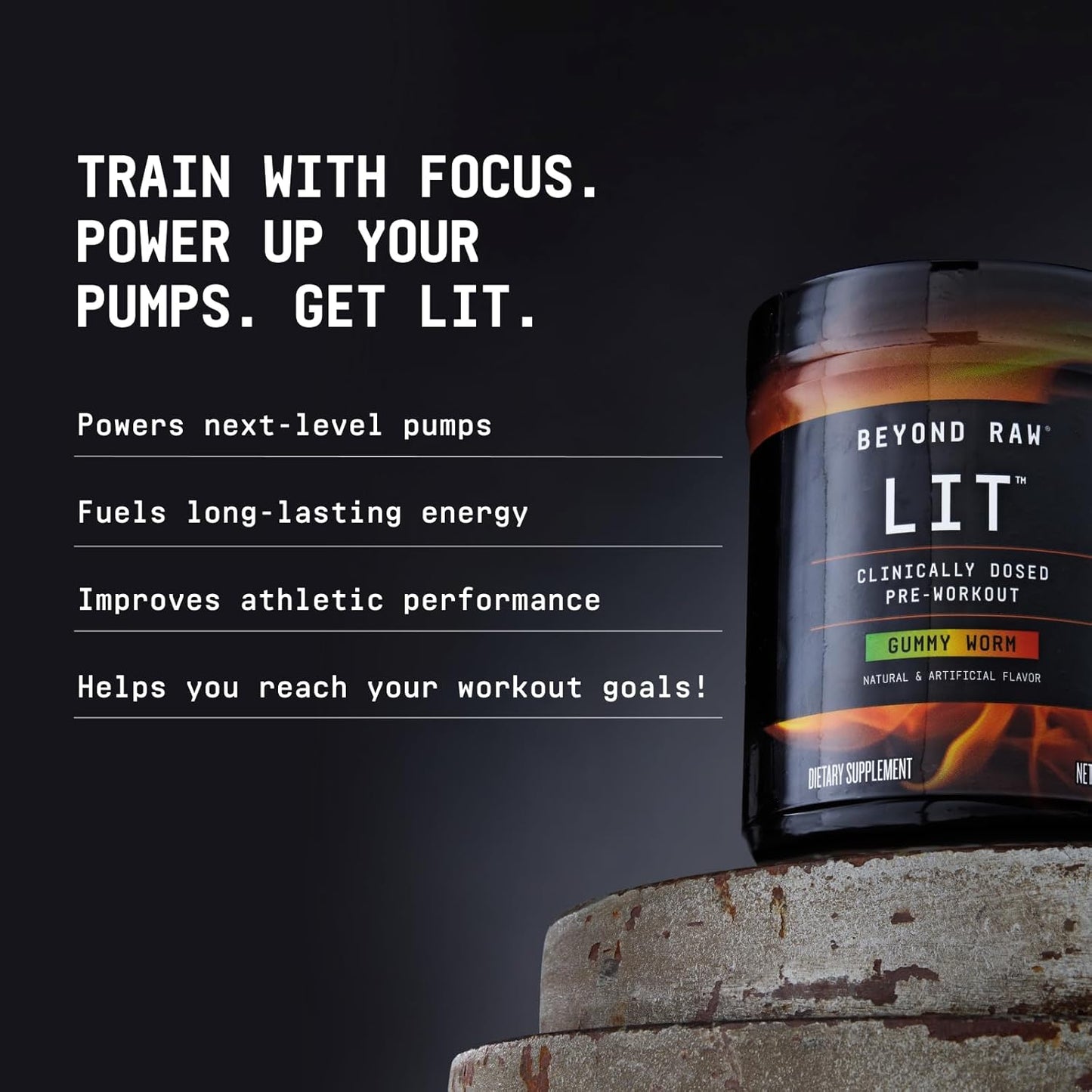 Beyond Raw LIT | Clinically Dosed Pre-Workout Powder | Contains Caffeine, L-Citruline, and Beta-Alanine, Nitric Oxide and Pre-workout Supplement | Strawberry Lemonade | 30 Servings