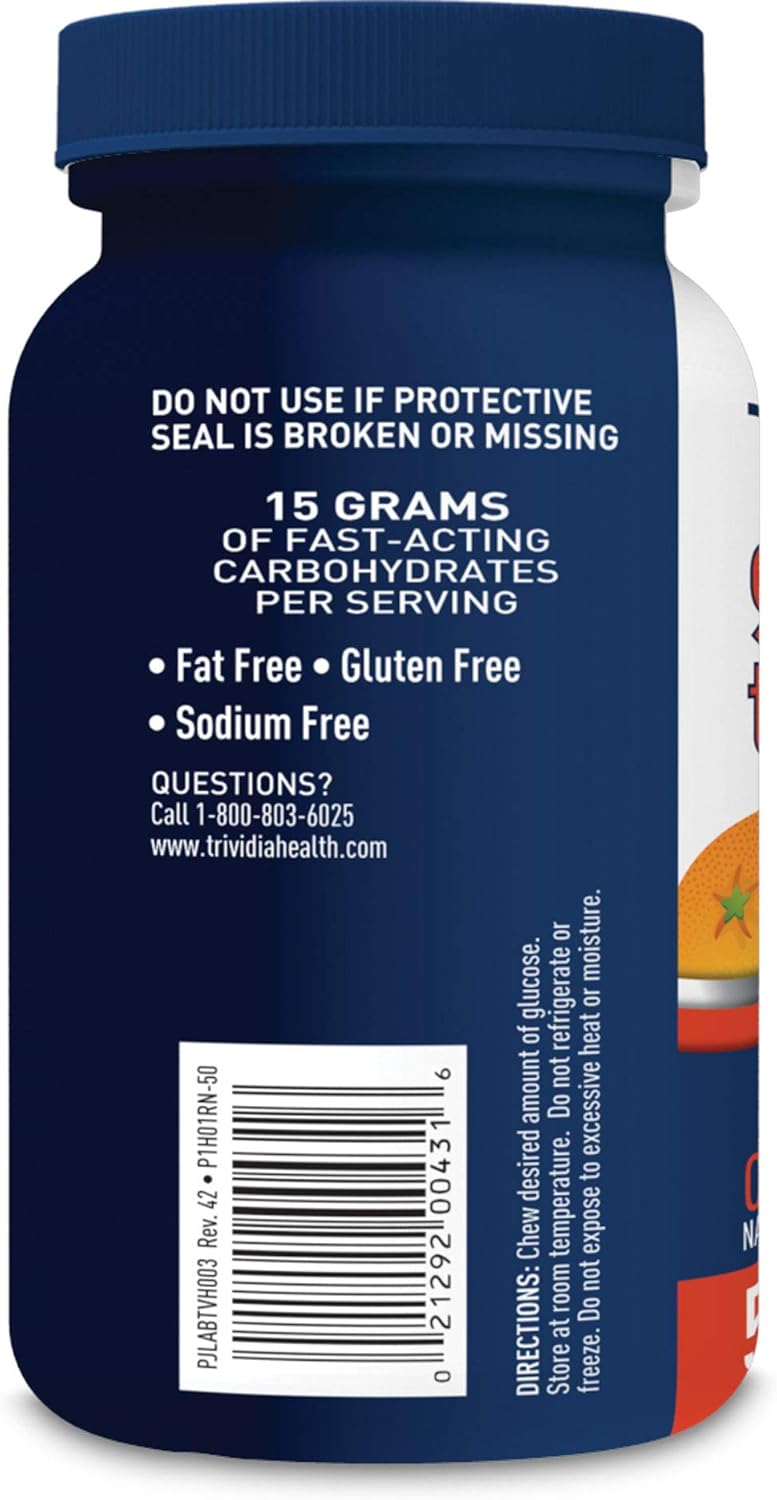 TRUEplus® Glucose Tablets, Orange - 50ct