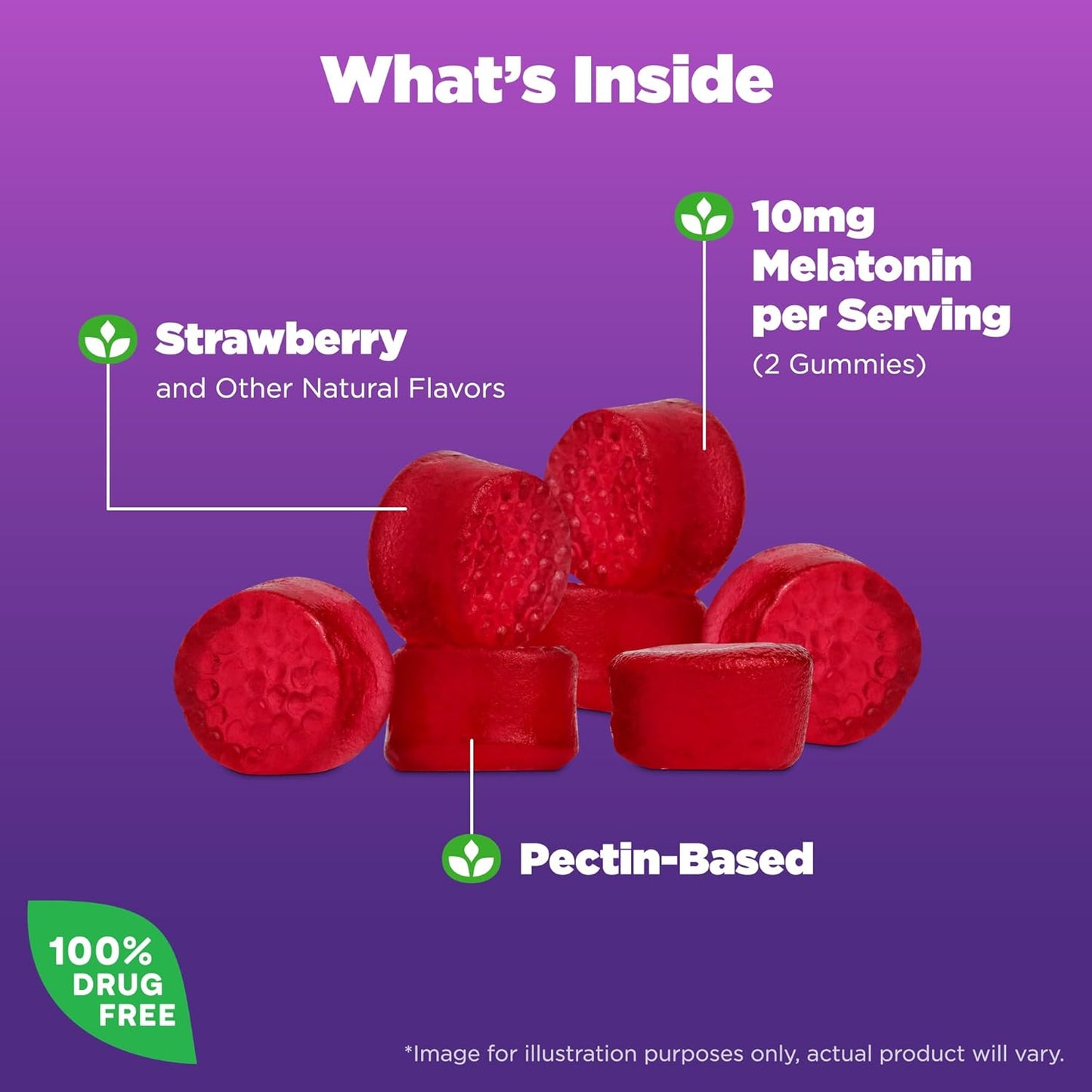 Natrol Melatonin 10mg, 90 Strawberry-Flavored Gummies